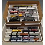 OO Gauge Hornby Rolling Stock – Selection of Wagons, Tankers, Transporter, Crane (25) together