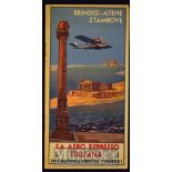 S.A. Aero Espresso Italia "Brindisi-Athens-Istanbul" Route Circa 1925-27 A fine 40 page