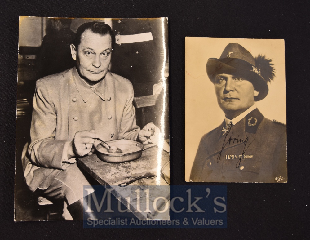 WWII Hermann Göring Signed Postcard depicted in Military uniform, signed in ink to the front,