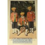 India - 15th Sikh Ludhiana Officers Original print c1900s measures overall 24 x 16.5 cm