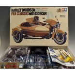 Tamiya 1/6 Harley Davidson FLH Classic Sidecar Big Scale Series – 1979 Kit complete with