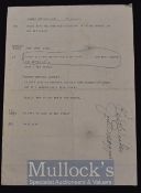 Joe Dimaggio Signed Script for Bowery Savings Bank a type script inscribed ‘Best Wishes Joe