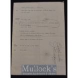 Joe Dimaggio Signed Script for Bowery Savings Bank a type script inscribed ‘Best Wishes Joe