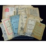 Assorted Selection of Early and Pre 1900 Theatre Programmes including Globe Theatre, Royal Strand