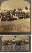 India & Punjab – Sikh Native Officers with British officers in London A rare stereoview photo