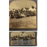 India & Punjab – Sikh Native Officers with British officers in London A rare stereoview photo