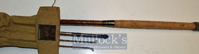 Hardy Gold Medal Palakona Salmon Fly Fishing Rod 4 piece, bronze ferrules, burgundy close whipped