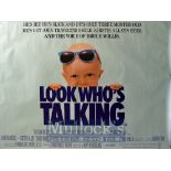 Film Poster - Look Who’s Talking - 40 X 30 Starring John Travolta, Kirstie Alley and voice over by