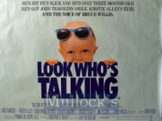 Film Poster - Look Who’s Talking - 40 X 30 Starring John Travolta, Kirstie Alley and voice over by