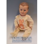 Scarce French Boy Celluloid Doll: Made by Petitcollin-Colignon celluloid combs then dolls 1879-