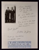 Autograph – William Frederick Stone (1900-2009) WWI Veteran Hand Written Signed Letter - Mr Stone