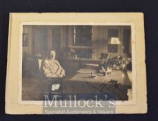 WWII Adolf Hitler Signed Photograph depicted in civilian clothes sat, signed and ink to the front