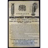 Broadside c.1840 – ‘Stedalls Patent Scolecothic Ventilator’– cure all smoky chimneys caused by wind,