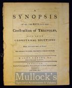 1773 A Synopsis of all Data for the Construction of Triangles, from which Geometrical Solutions have