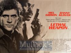 Film Poster - Lethal Weapon - 40 X 30 Starring Mel Gibson, Danny Glover issued by Property of