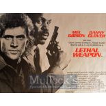 Film Poster - Lethal Weapon - 40 X 30 Starring Mel Gibson, Danny Glover issued by Property of