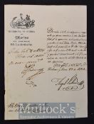 Cuba - 1834 Historical manuscript discussing an English galleon called the "Swift" - From a Notary