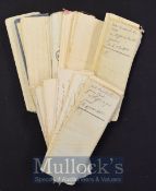 France – Mid 19th Century Confolen Related Documents many marked Vente, with Timbre Royal Stamp,