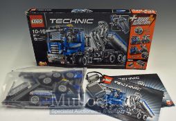 Lego Technic Container Truck: Complete with instruction book appears complete but not checked boxed