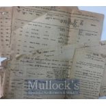 India & Punjab – Malerkotla Forces WWI Casualty List Two Large folding typed documents of the