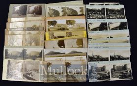Shropshire Stereoview Cards Selection with various scenes including Market Square Wellington, View