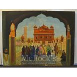 India – S.G. Thakur Singh ‘Golden Temple, Amritsar’ Painting – Oil on Canvas, measures 60x45cm