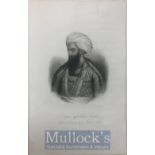 India & Punjab – Dost Mohammed Khan an original antique 19th century antique steel engraving of Dost