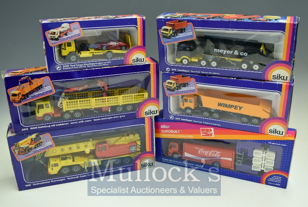 Siku Commercial Diecast Vehicles – To include 4010 Hydraulic Crane Truck, 2918 Ford Beverage