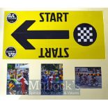 2014 Women’s Tour De France ( La Course) Start Sign – Official sign in Black & Yellow with 3