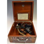 C. Plath Hamburg Micrometer Sextant: C Plath maker-marked, standard ‘ladder’ pattern sextant, serial