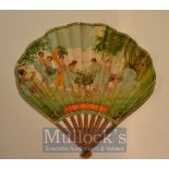 Art Nouveau French Folding Fan Inscribed "The Monico" Circa 1900. A fine folding frontage