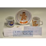 Eddie the Eagle Olympic Games Collectables – Two I’m Ready Eddie mugs, Ready Brek breakfast bowl