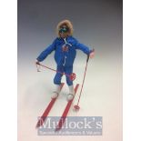 Action Man Skier Toy Figure – Painted Head Action Man with blue and red top with skis, boots,