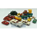 Selection of Diecast Car Toys – To include Dinky Ford zodiac Austin mini police cars, Corgi MGB