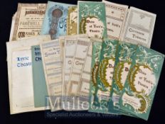 Assorted Selection of Early and Pre 1900 Theatre Programmes including Duke of York’s Theatre,