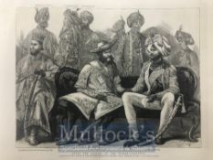 India & Punjab – Maharajah of Patiala with Maharaja Scindia an original engraving from The Graphic