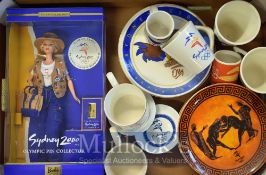 Sydney Olympic Games 2000 Collectables – To include Barbie Doll, Plates, Mugs all decorated with the