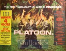 Film Poster - Platoon - 40 X 30 Starring Tom Berenger, Willem Dafoe, Charlie Sheen Post film