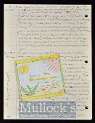 American Serial Killer – Dennis Rader (b.1945) Original Hand Written Letter – a hand written letter,