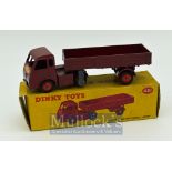 Dinky 421 Electric Articulated Lorry "British Railways" Diecast Toy - maroon, red ridged hubs with
