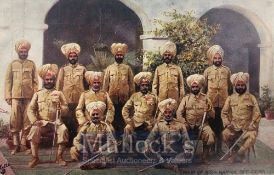 India & Punjab – Sikh Officers Postcard An original vintage postcard of Native Sikh Officers,