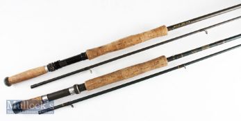 2x Carbon Sea Trout Fly Rods (2): Shakespeare Radial Carbon 9ft 10in 2pc line #6-8 - Fuji style
