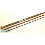 Late Vic Army and Navy C.S.L Victoria London salmon fly rod - 16ft 6in 3pc fitted with screw locking