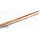 Good B James & Son England Richard Walker Mk.IV Carp Rod – 10ft 2in 2pc split cane with agate line