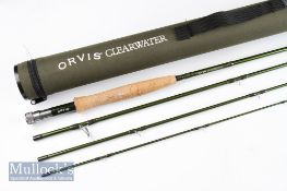 Fine Orvis Clearwater Travel Fly Rod – 9ft 4sec – line 6# wt 3 5/8oz – fitted with Orvis carbon reel