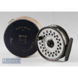 Hardy Viscount 130 alloy trout fly reel – 3.25” dia, lacquered smooth alloy foot, reversible U