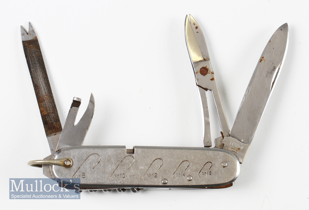 Anglers knife Correct blades, knife, scissors, Disgorger, file, bottle / can opener end screwdriver, - Image 2 of 2