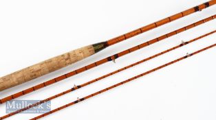 Early Hardy “The No.1 A H E Wood” Palakona fly rod – 12ft 3pc with spare tip, clear Agate lined butt