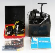 Garcia Mitchell 300 fixed spool reel , With spare spool together with Garcia Mitchell 208 fixed