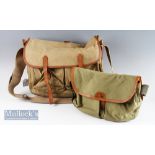 Canvass and leather game bag – Brady of Halesowen with removable liner, shoulder strap, brass net
